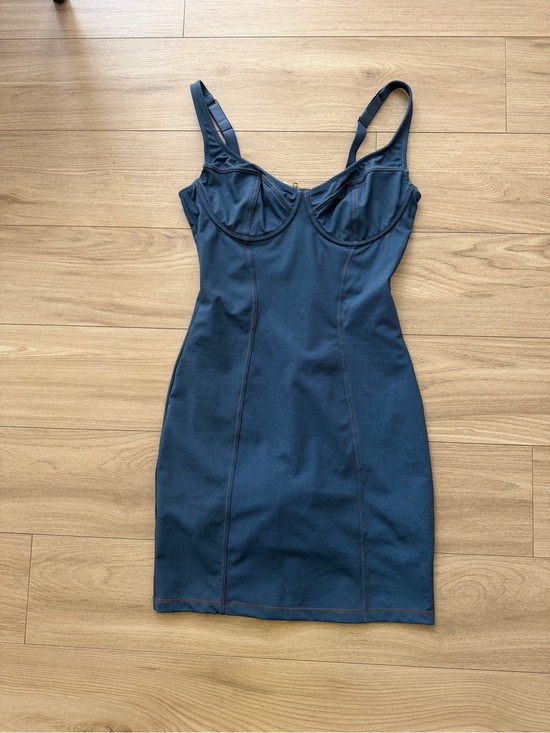 Popilush Dresses & Skirts - Popilush Shapewear Denim Sculpting Dress Size M